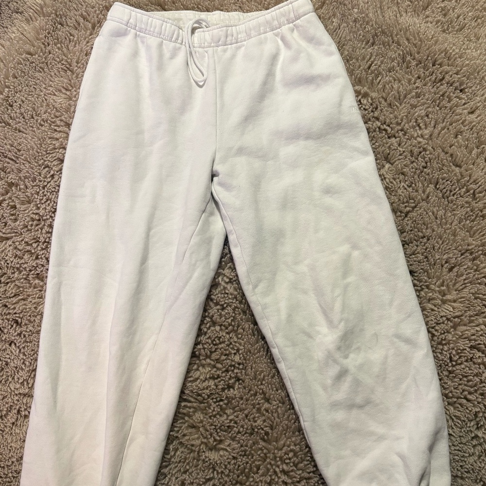 Aritzia TNA Sweatfleece Cozy Fleece Size Medium (White) Drawstring